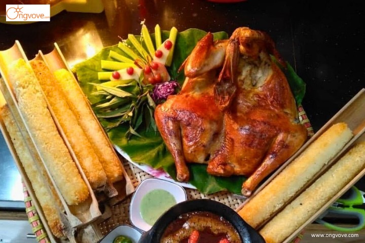 Gà nướng cơm lam Thảo Nguyên